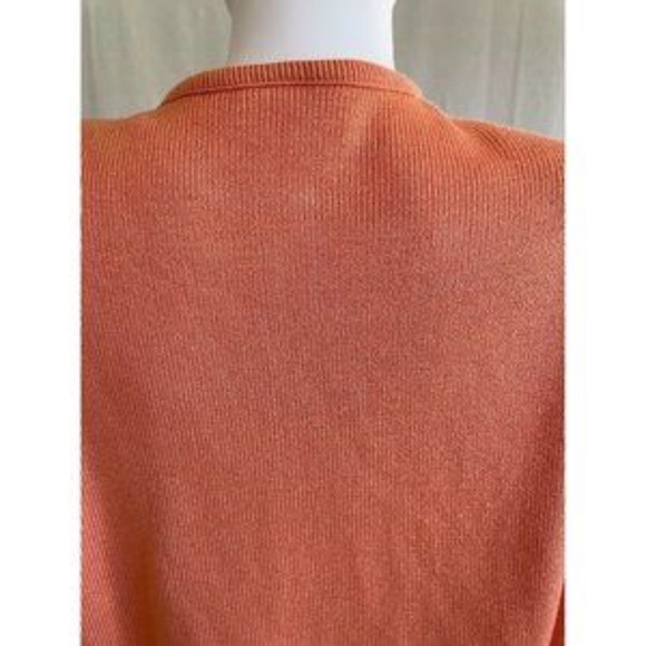 American Collection Women's Cardigan Sweater Orange Buttons Long Sleeves Size M - Picture 6 of 12